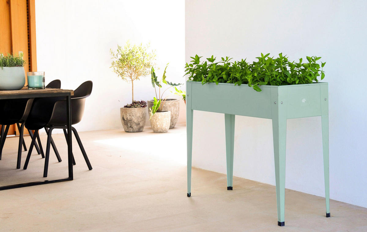 Herstera Garden Hochbeet Urban grün Metall B/H/L: ca. 40x84x100 cm Urban - grün (100,00/40,00/84,00cm) - Herstera Garden