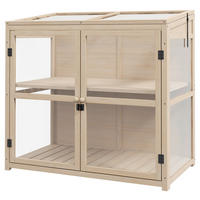 Outsunny Gewächshaus B/H/L: ca. 61x103x103 cm Frühbeet - natur (103,00/61,00/103,00cm) - Outsunny