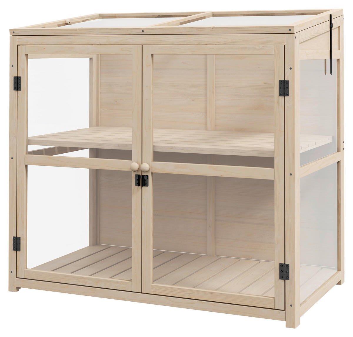 Outsunny Gewächshaus B/H/L: ca. 61x103x103 cm Frühbeet - natur (103,00/61,00/103,00cm) - Outsunny