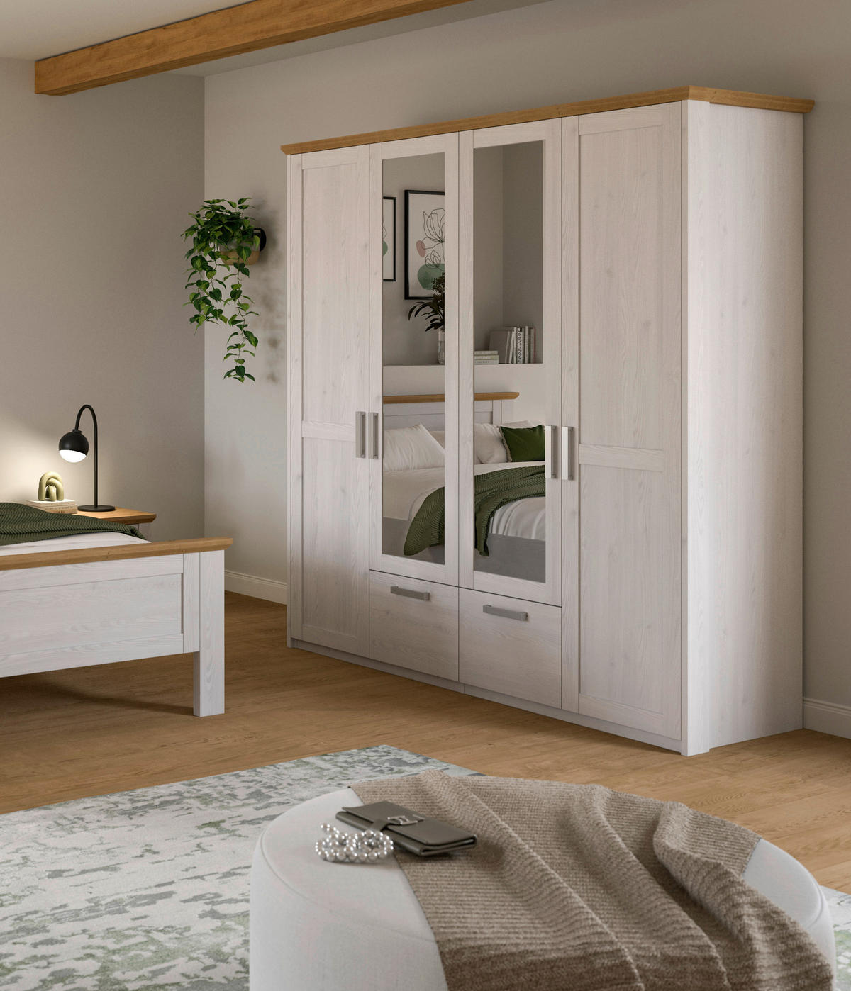 Kleiderschrank VERONA Sibiu Lärche Nachbildung Eiche Artisan Nachbildung B/H/T: ca. 188x20x61 cm VERONA - Eiche (188,00/20,00/61,00cm) - xonox.home