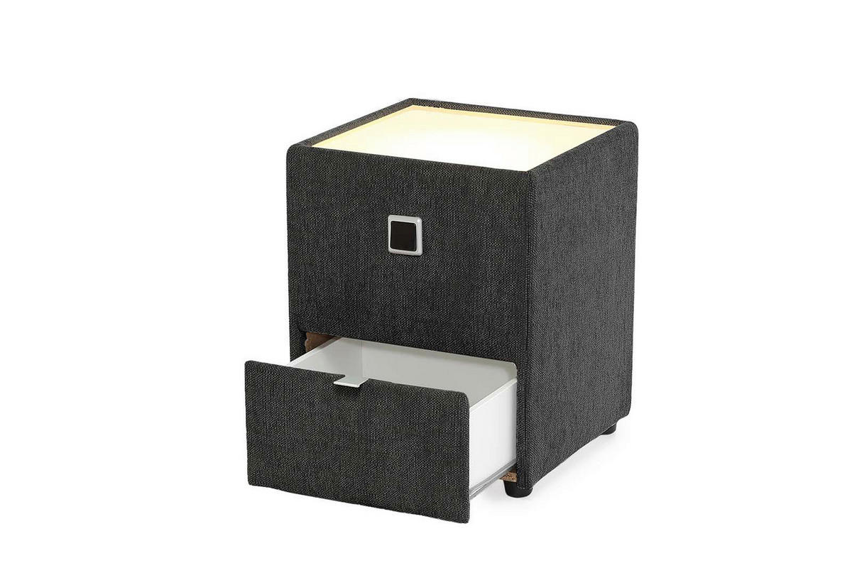 Nachtkonsole  dunkelgrau Lancy_Nachtkonsole 2418117444090000 - dunkelgrau (43,00/53,00/45,00cm)