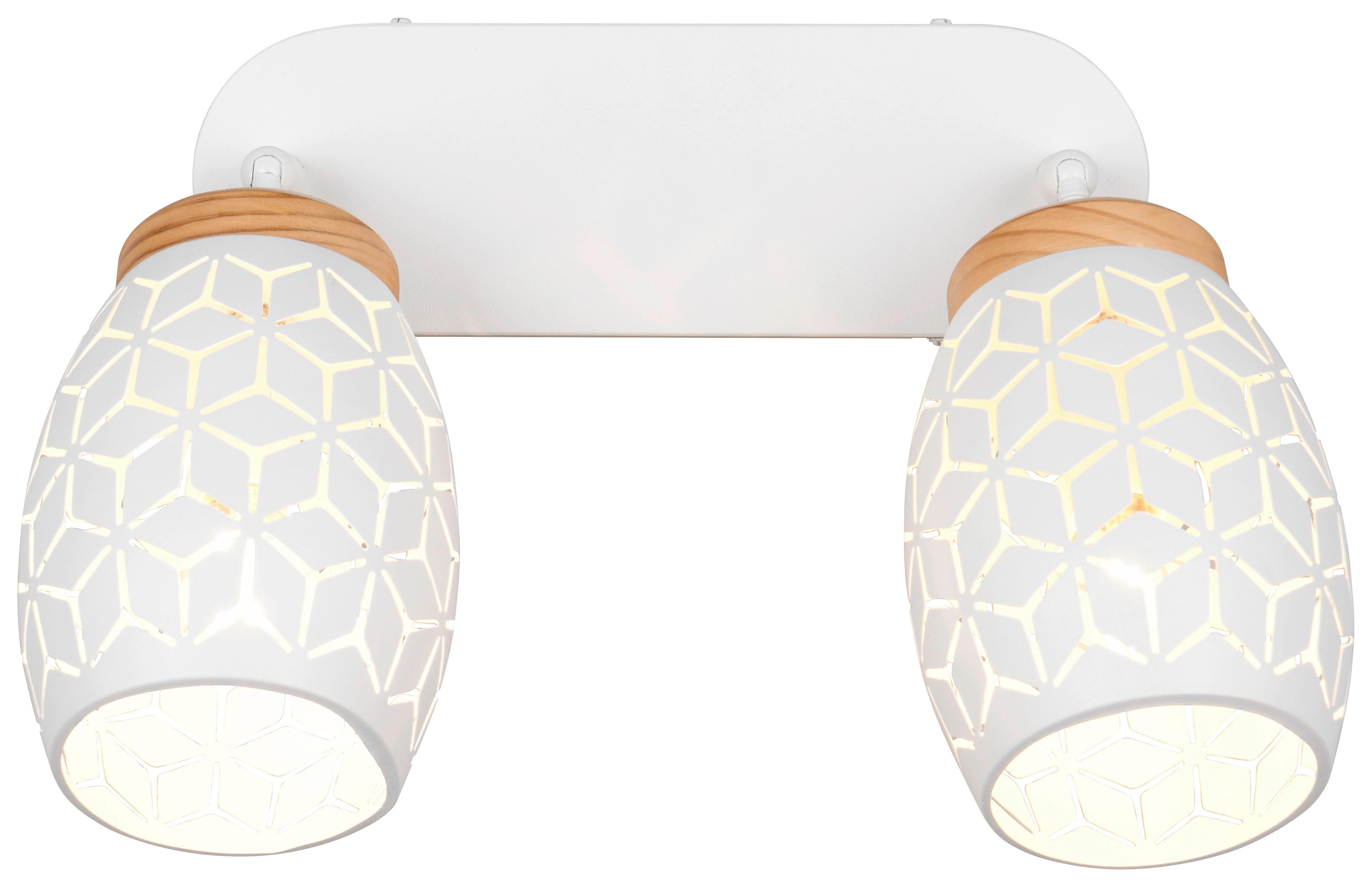 Reality Leuchten Spots weiß Metall B/H/L: ca. 28x27x12 cm E14 2 Brennstellen Spot_Bidar_2 - weiß (12,00/28,00/27,00cm) - Reality Leuchten