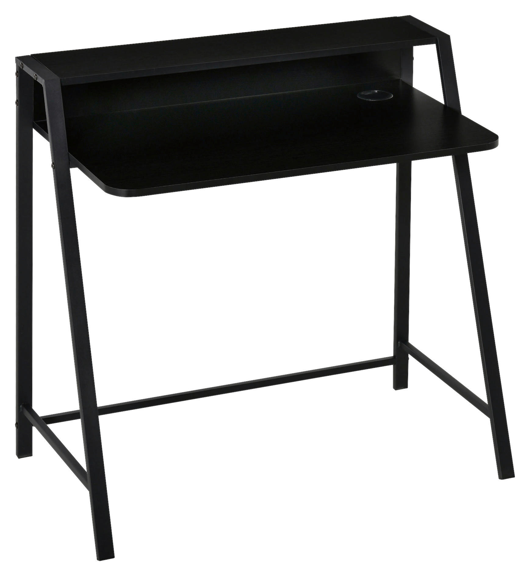 Schreibtisch 836-055BK schwarz B/H/T: ca. 84x85x45 cm