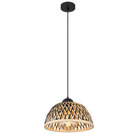 GLOBO Deckenleuchte schwarz natur Metall H/D: ca. 120x30 cm E27 1 Brennstellen COLLY - natur/schwarz (30,00/120,00cm) - GLOBO