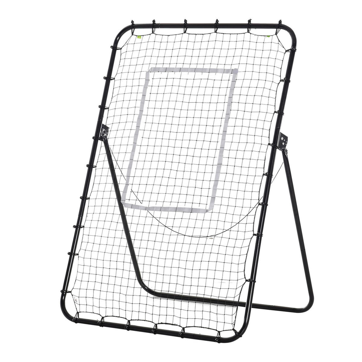 HOMCOM Outdoor-Spielzeug schwarz B/H/L: ca. 73x123x178,5 cm Fußball_Rebounder - schwarz (178,50/73,00/123,00cm) - HOMCOM