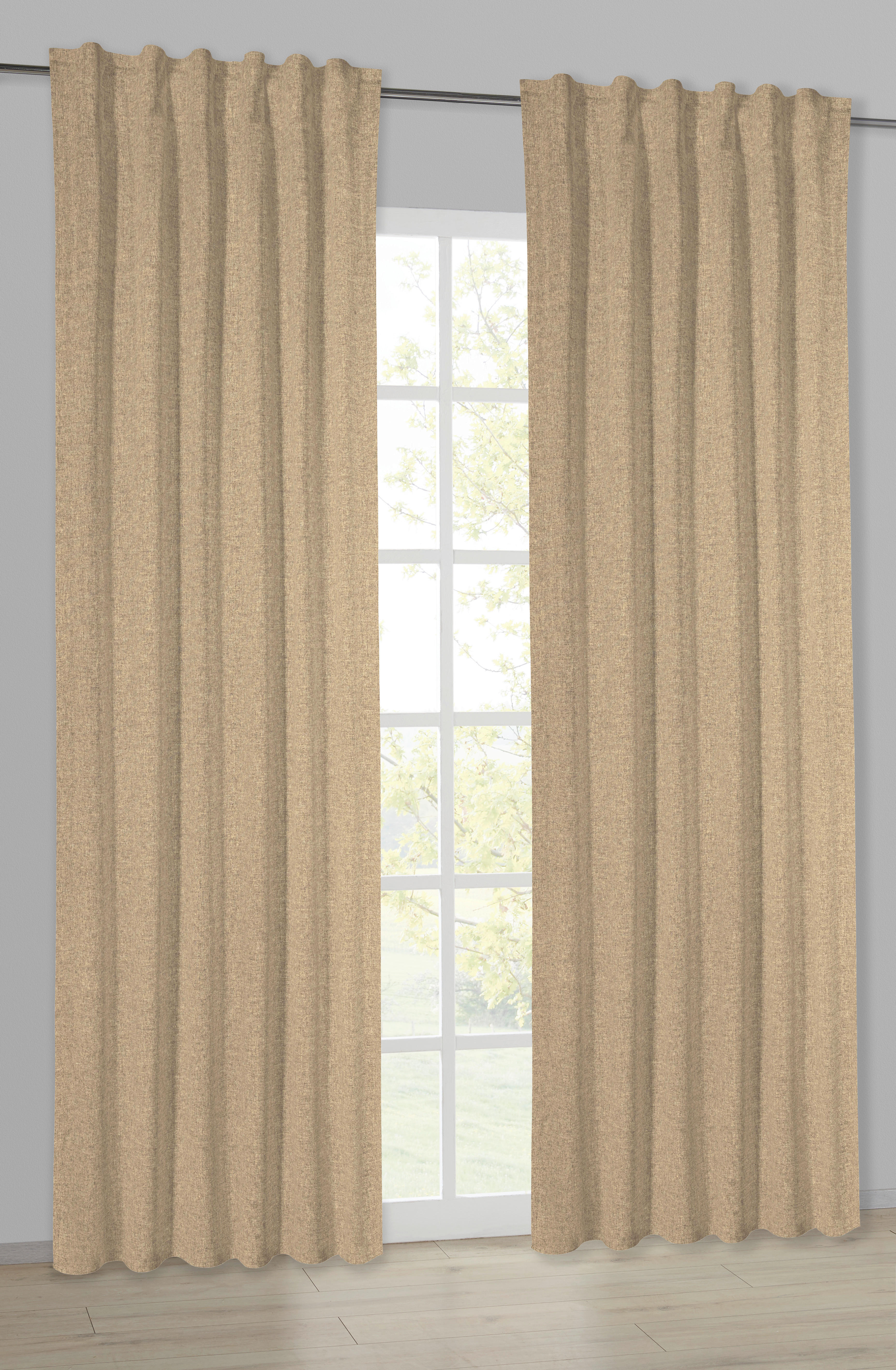 Kombivorhang Ulrich sand B/L: ca. 135x245 cm Ulrich - sand (135,00/245,00cm) - POCOline