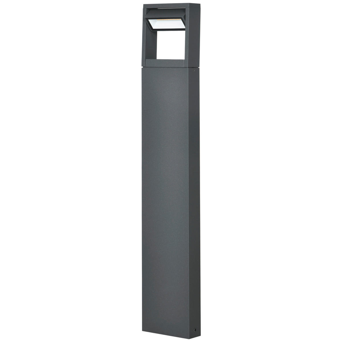 Gartenlampe mit LED dunkelgrau Aluminium Glas Gummi B/H/L: ca. 5x90x16 cm Gartenlampe_mit_LED - dunkelgrau (16,00/5,00/90,00cm) - Outsunny