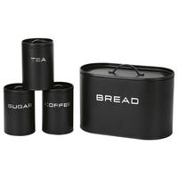 GOURMETmaxx Vorratsdosenset schwarz B/H/L: ca. 18x23x34 cm Vorratsdosenset_8tlg. - schwarz (34,00/18,00/23,00cm) - GOURMETmaxx