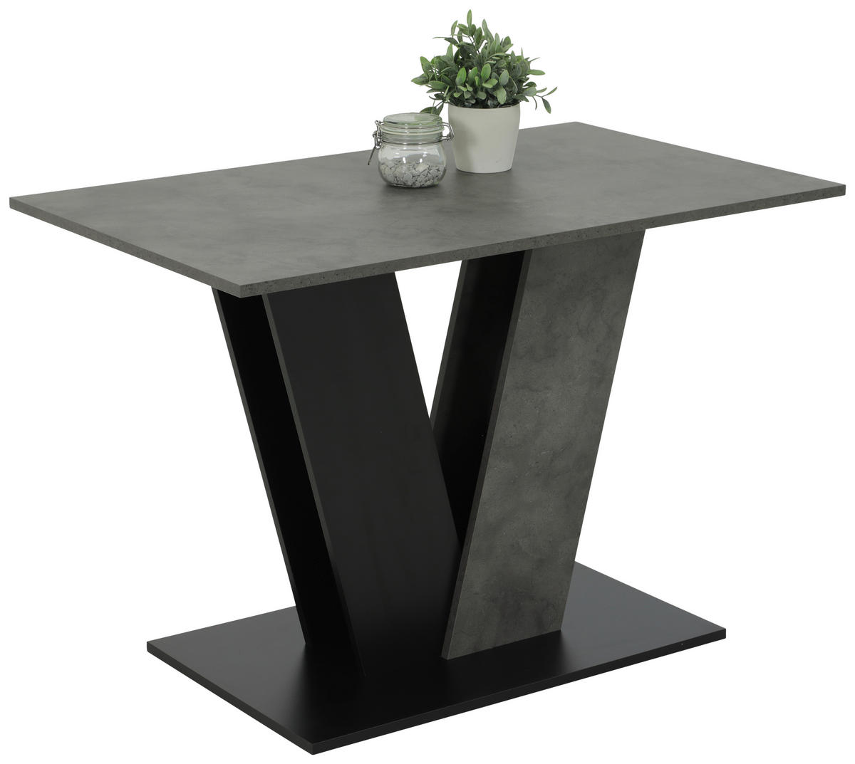 Esstisch Judith Beton B/H/T: ca. 110x76x70 cm Judith - Beton/schwarz (110,00/76,00/70,00cm)