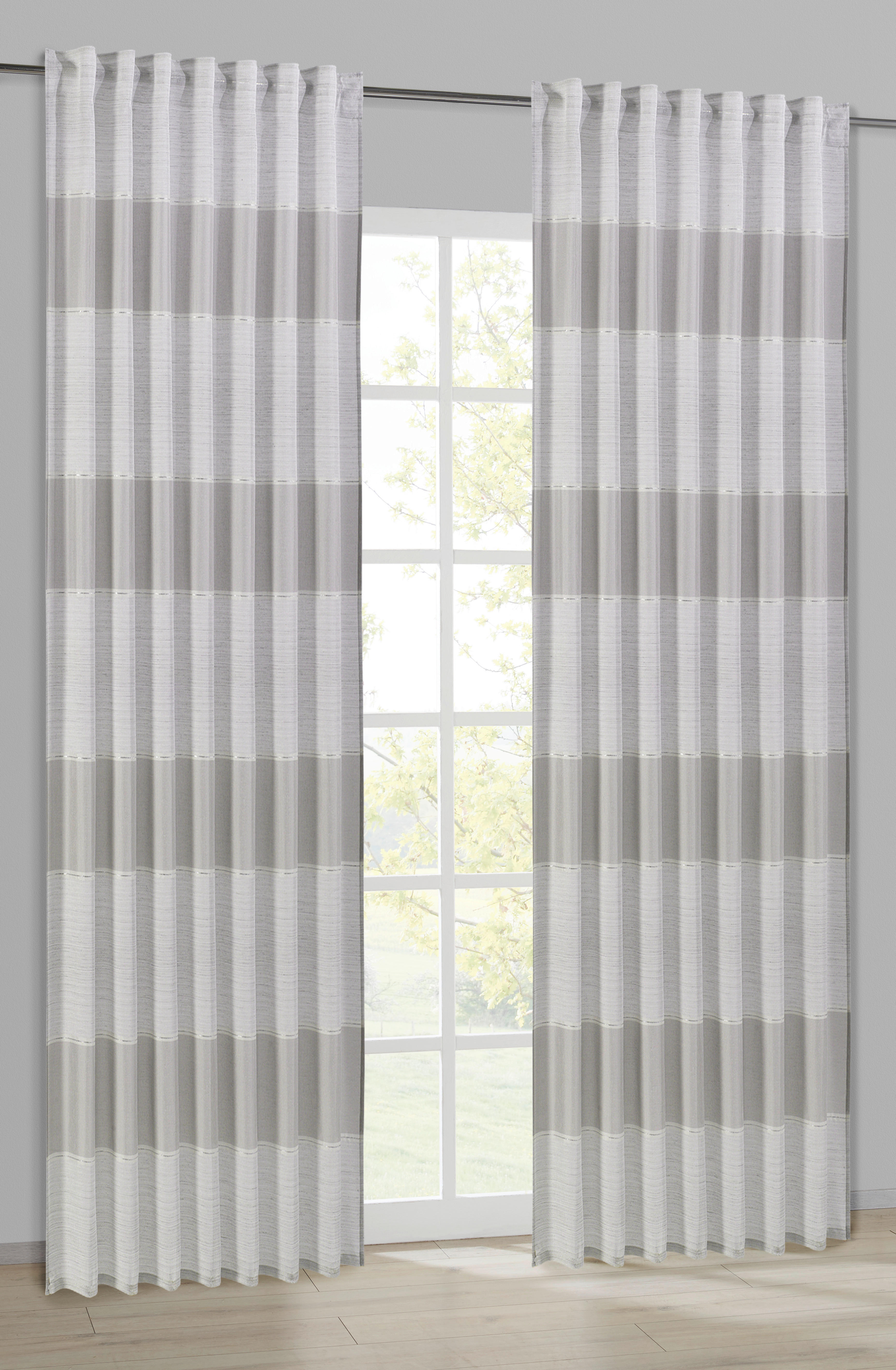 Kombivorhang Petra silber B/L: ca. 140x245 cm Petra - silber (140,00/245,00cm)