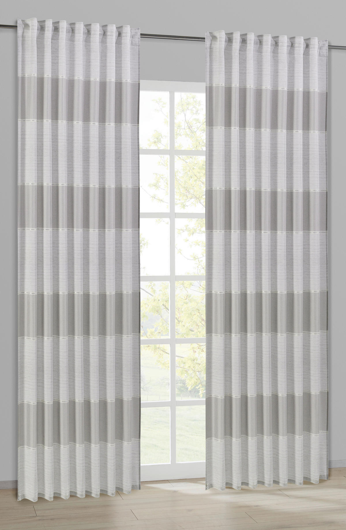 Kombivorhang Petra silber B/L: ca. 140x245 cm Petra - silber (140,00/245,00cm)