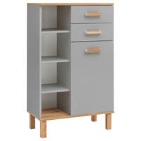 Midischrank Padua grau Eiche Landhaus Nachbildung B/H/T: ca. 67x114,5x35 cm Padua - Eiche/grau (67,00/114,50/35,00cm) - Möbelpartner