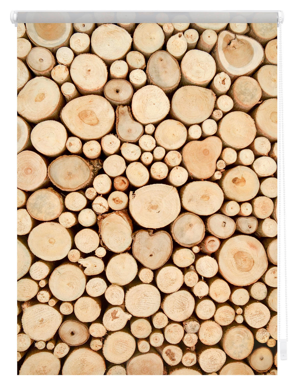 Rollo Holzstapel braun B/L: ca. 90x150 cm Holzstapel - braun (90,00/150,00cm) - LICHTBLICK