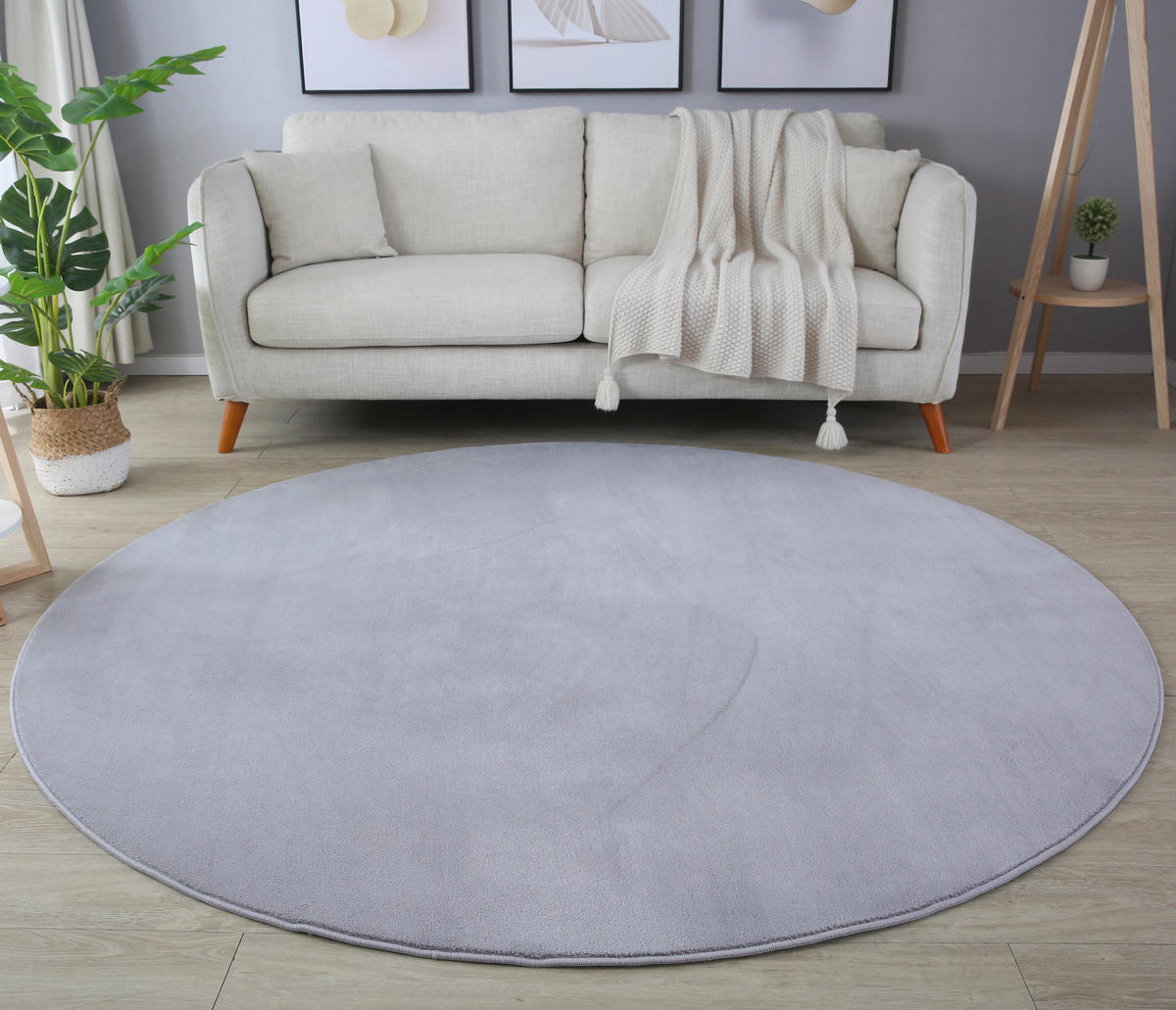 Ayyildiz Teppich SKY silber B/L: ca. 200x200 cm SKY - silber (200,00/200,00cm) - Ayyildiz