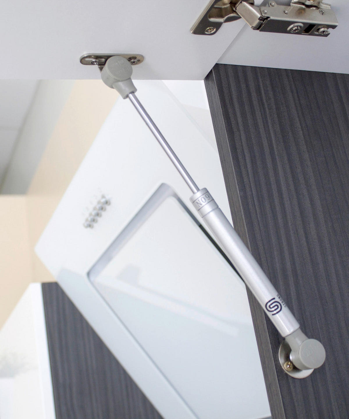 Respekta Winkelküche Amanda schwarz Hochglanz B/T/L: ca. 290x60x200 cm Amanda - schwarz/Edelstahloptik (290,00/200,00cm) - Respekta