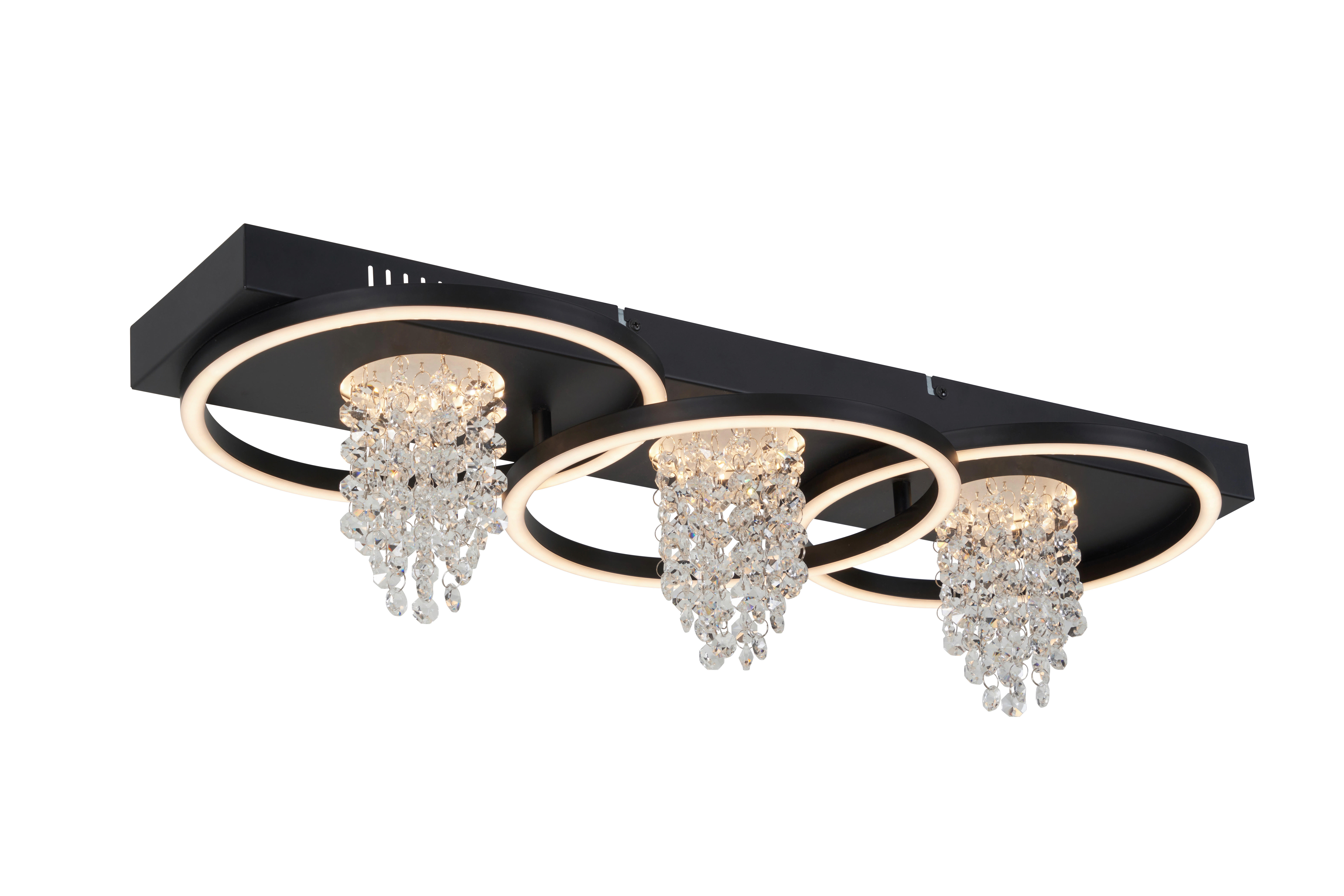 Thumbnail - POCOline LED-Deckenleuchte mattschwarz Metall B/H/L: ca. 25x12x65 cm