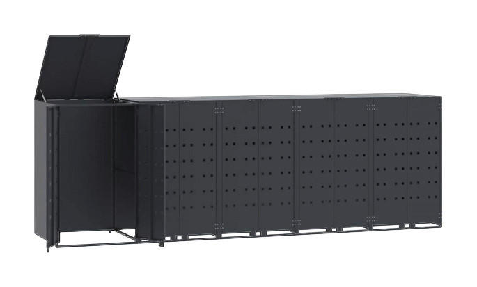 VidaXL Mülltonnenbox anthrazit Mülltonnenbox - anthrazit - VidaXL