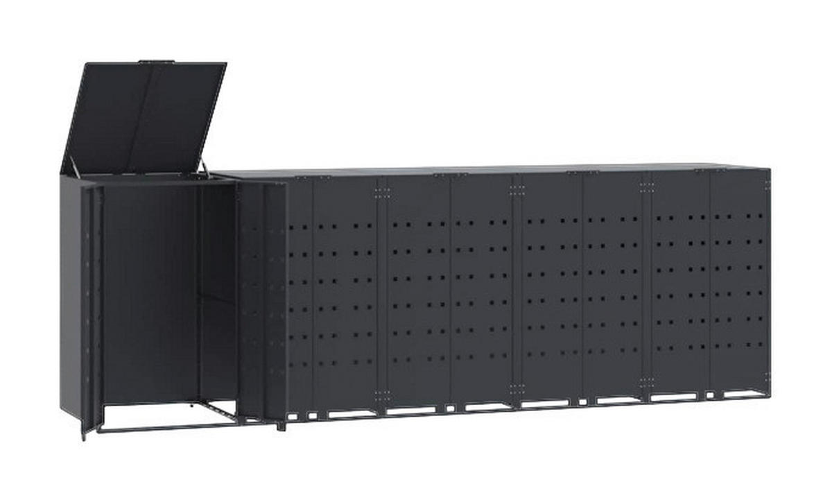 VidaXL Mülltonnenbox anthrazit Mülltonnenbox - anthrazit - VidaXL