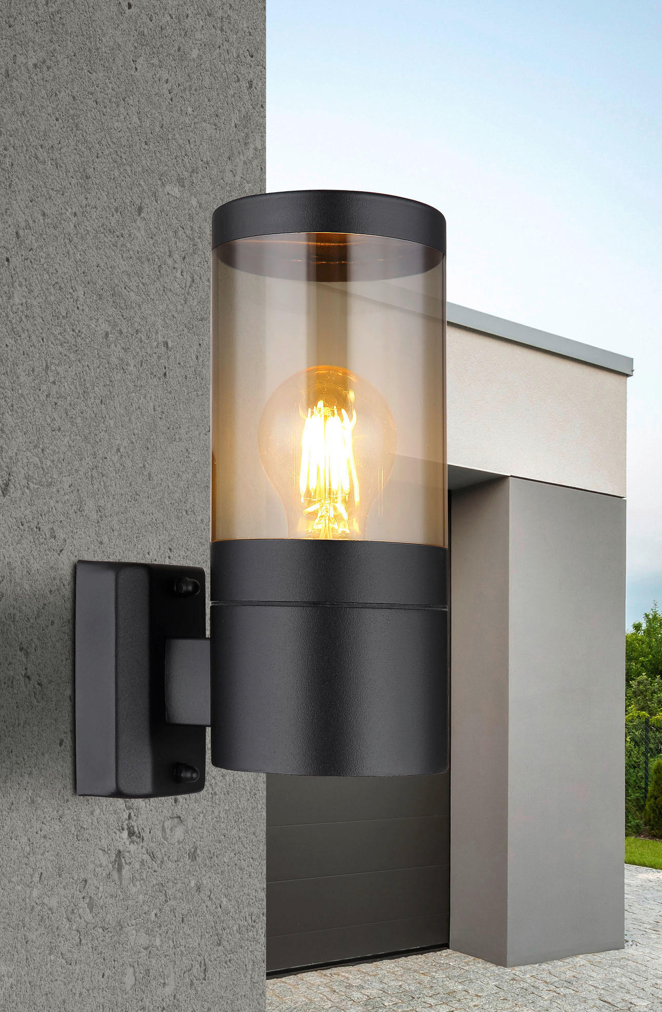 Außenleuchte schwarz B/H: ca. 10,2x24 cm XELOO - schwarz (10,20/24,00cm) - GLOBO