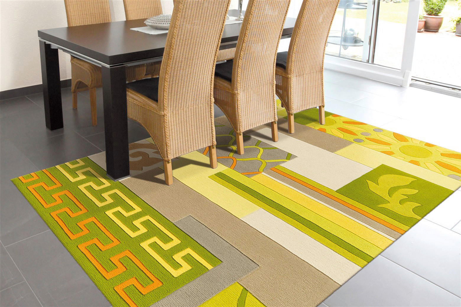 Arte Espina Kurzflorteppich Sam 4165 creme B/L: ca. 170x240 cm Sam 4165 - gelb/creme (170,00/240,00cm) - Arte Espina