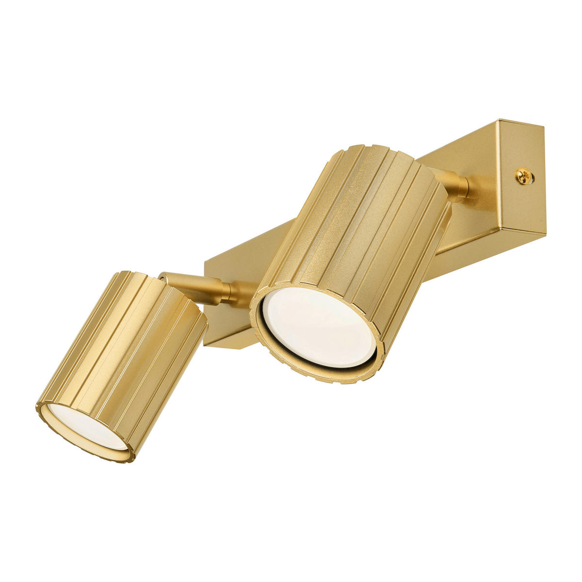 Lamkur Strahler gold Stahl B/H/L: ca. 6,5x16,5x30 cm 2 Brennstellen Prisma - gold (30,00/6,50/16,50cm) - Lamkur