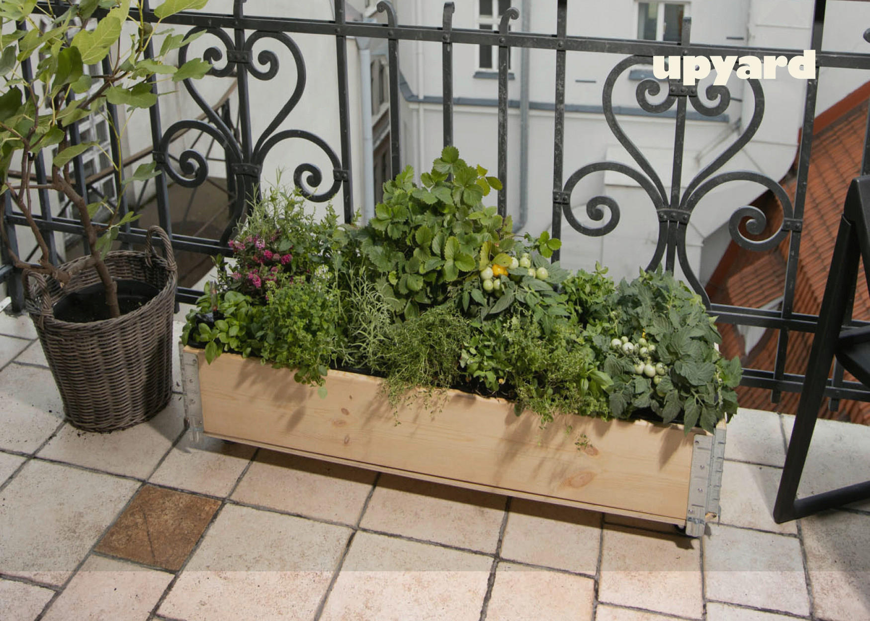 UPYARD Kräuterkasten INDUSTRIAL natur Holz B/L: ca. 40x120 cm INDUSTRIAL - natur (40,00/120,00cm) - UPYARD