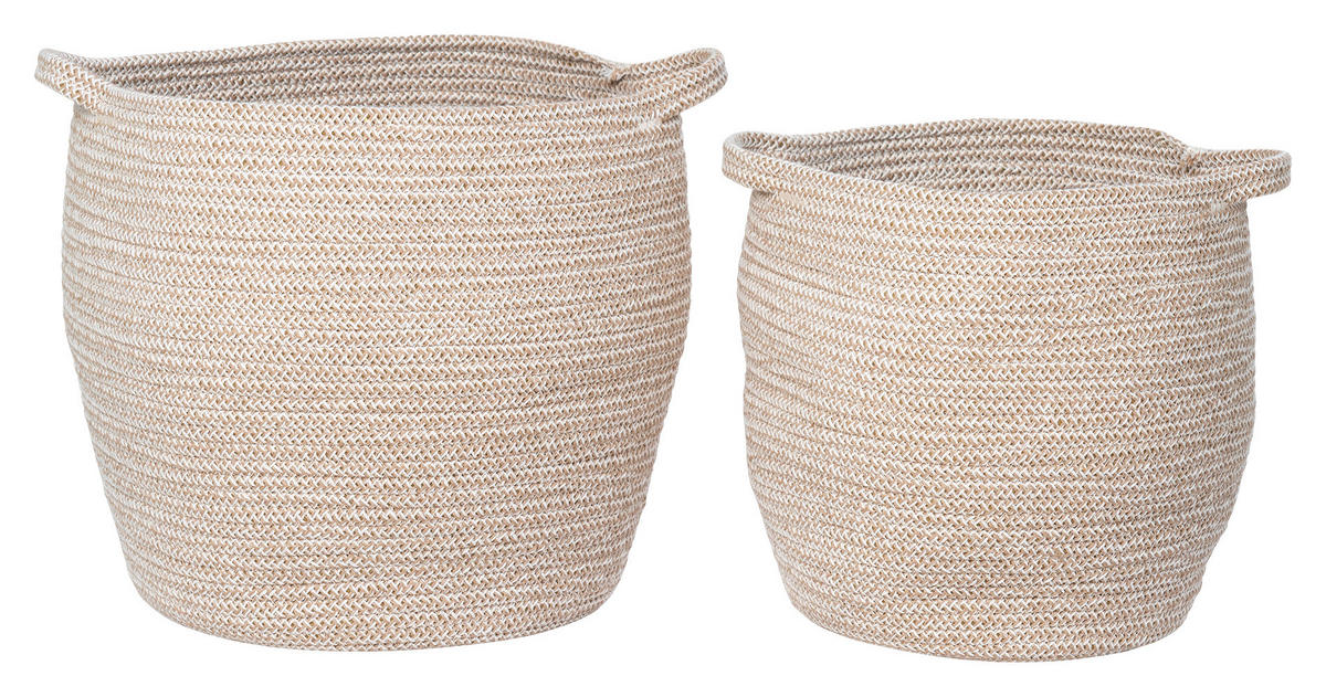 Housenordic Aufbewahrungskorb Lamas beige Baumwolle Lamas - beige - Housenordic
