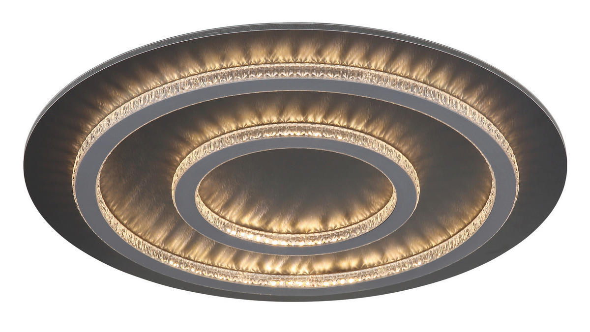GLOBO LED-Deckenleuchte hellgrau mattschwarz anthrazit Metall Kunststoff H/D: ca. 6x55 cm 1 Brennstellen JAYDEN - hellgrau/mattschwarz (55,00/6,00cm) - GLOBO