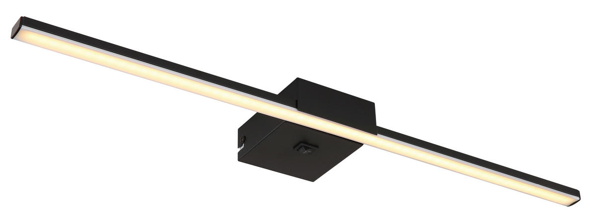 GLOBO LED-Wandleuchte Opal schwarz Metall Kunststoff B/H: ca. 61,5x3,7 cm JAIME - schwarz/Opal (61,50/3,70cm) - GLOBO
