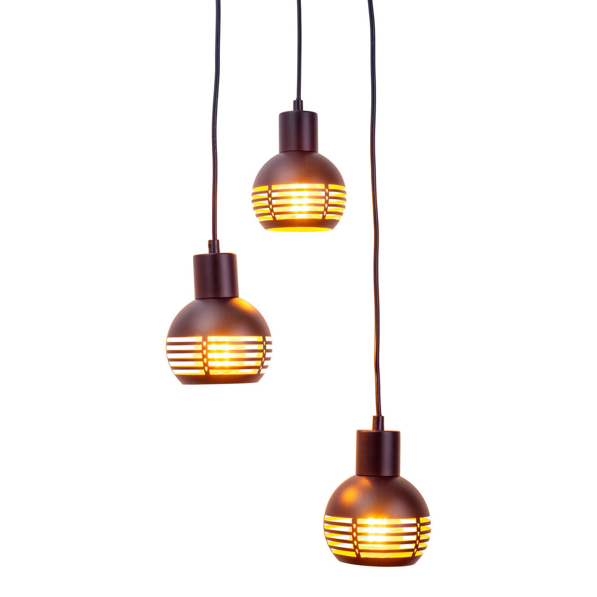 Näve Leuchten Pendelleuchte Casco NV7092622 schwarz Metall H/D: ca. 120x25 cm E27 3 Brennstellen 3er Pendelleuchte "Casco" - schwarz (25,00/120,00cm) - Näve Leuchten