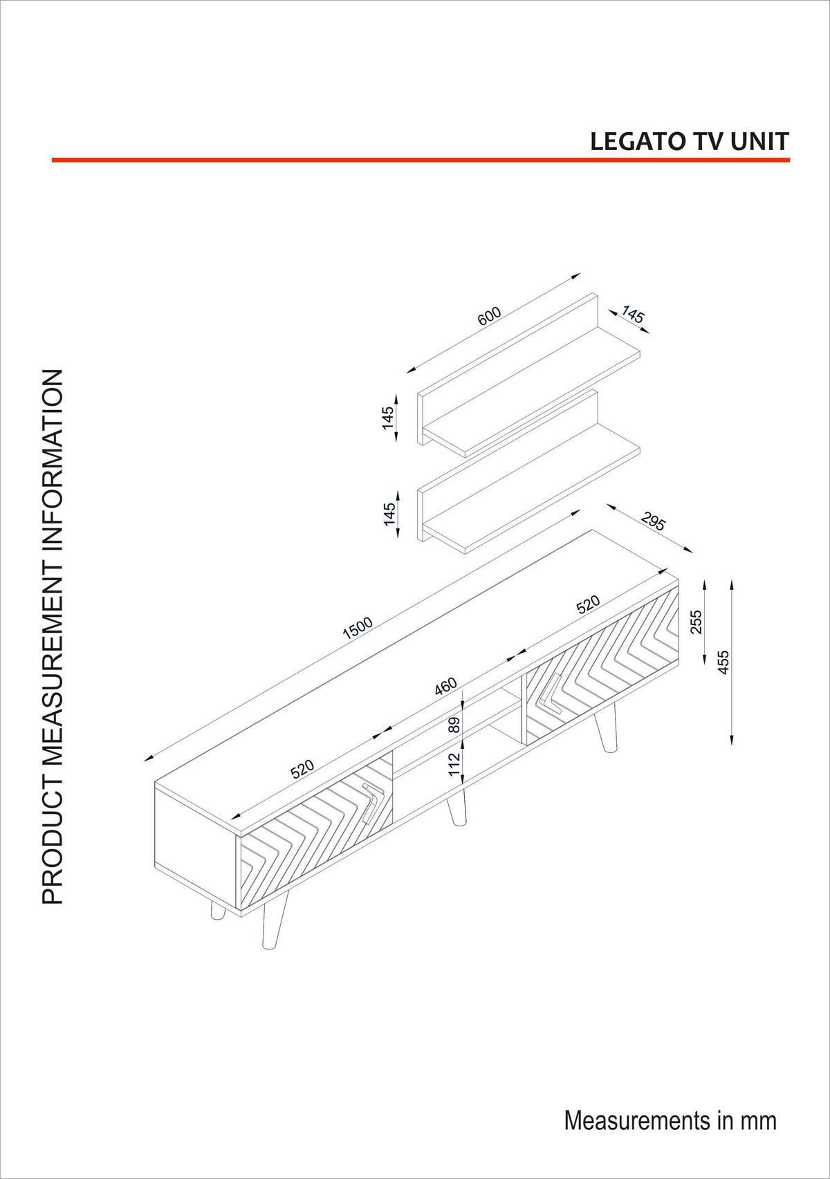 Wohnwand Legato walnuss Nachbildung B/H/T: ca. 150x45,5x30 cm Legato - walnuss (150,00/45,50/30,00cm) - moebel17