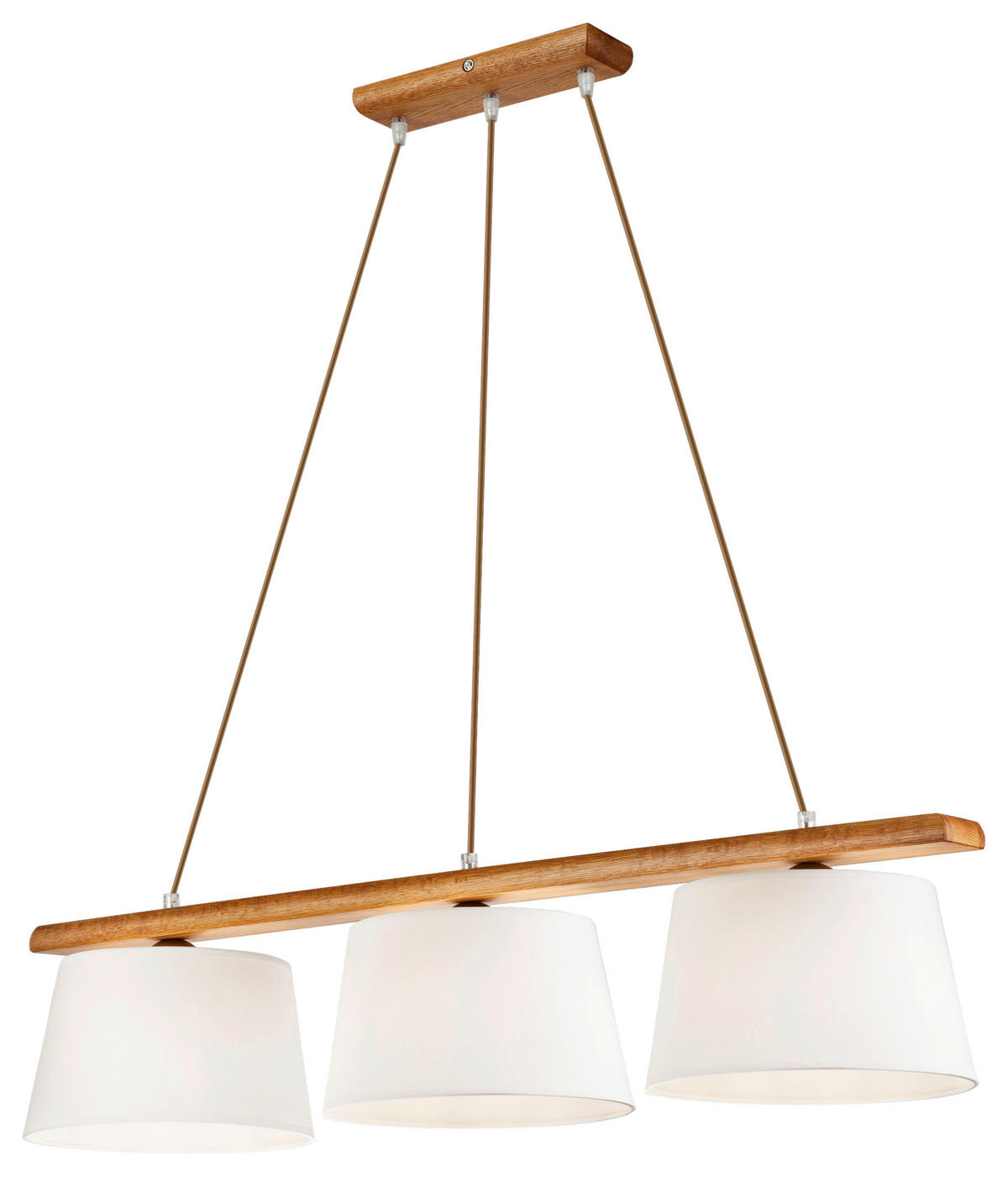 Lamkur Deckenleuchte Eiche rustikal Stahl Holz B/H/L: ca. 28x28x90 cm 3 Brennstellen Aida - Eiche/rustikal (90,00/28,00/28,00cm) - Lamkur