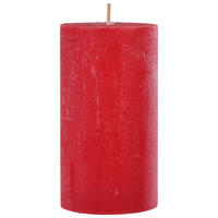 Rustic-Kerze rot B/H/L: ca. 6,8x13x6,8 cm Kerze_Rustic 130/68mm - rot (6,80/6,80/13,00cm)