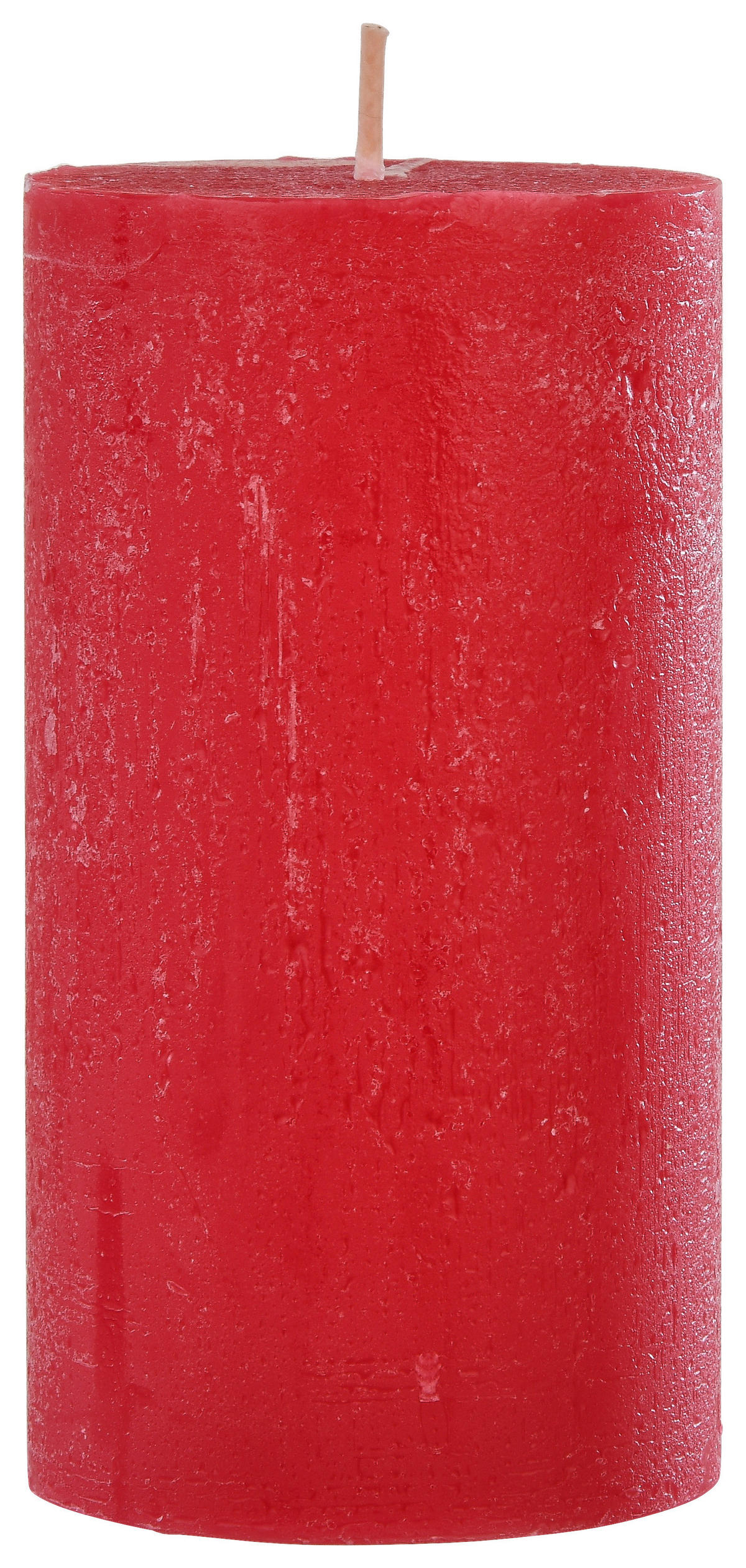 Rustic-Kerze rot B/H/L: ca. 6,8x13x6,8 cm Kerze_Rustic 130/68mm - rot (6,80/6,80/13,00cm)