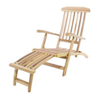 VCM Gartenliege braun Teakholz B/H/T: ca. 60x90x160 cm Gartenliege - braun (60,00/90,00/160,00cm) - VCM