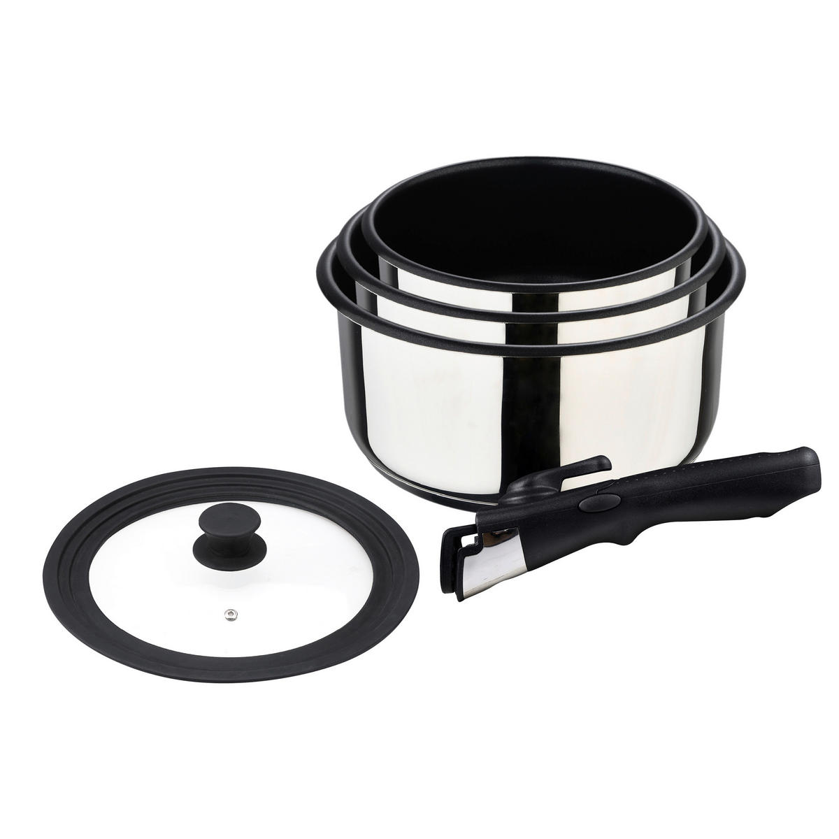 BERGNER Pfannenset Click & cook silber Edelstahl Click & cook - silber - BERGNER