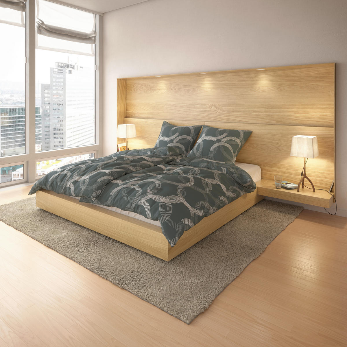 Microfaser Bettwäsche Bettwäsche_Microfaser Kreise - grau (135,00/200,00cm)