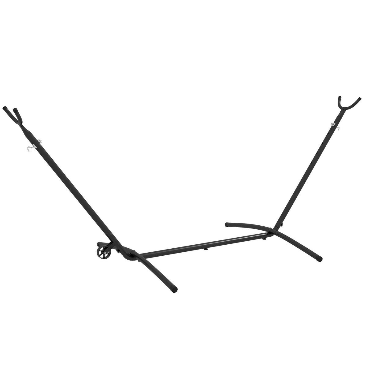 Outsunny Hängemattengestell schwarz Polypropylen B/H/L: ca. 120x290x115 cm Hängemattengestell - schwarz (115,00/120,00/290,00cm) - Outsunny