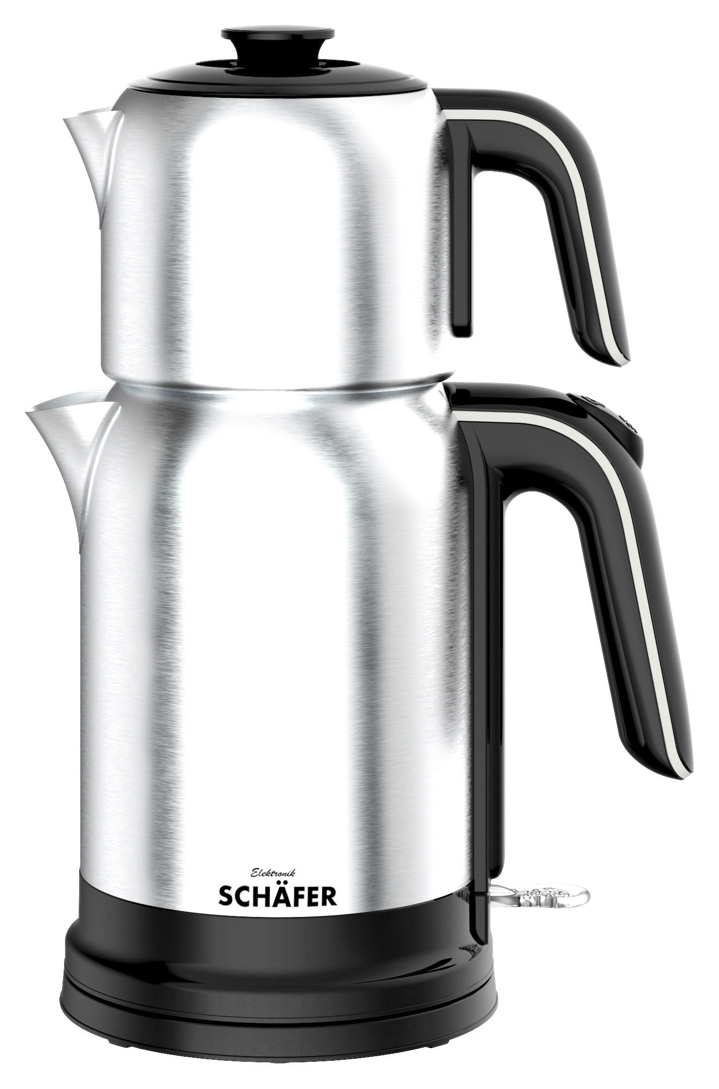 SCHÄFER Wasserkocher silber Edelstahl B/H/L: ca. 17x38x23 cm ca. 1,7 l Teekocher 20042 - silber (23,00/17,00/38,00cm) - SCHÄFER