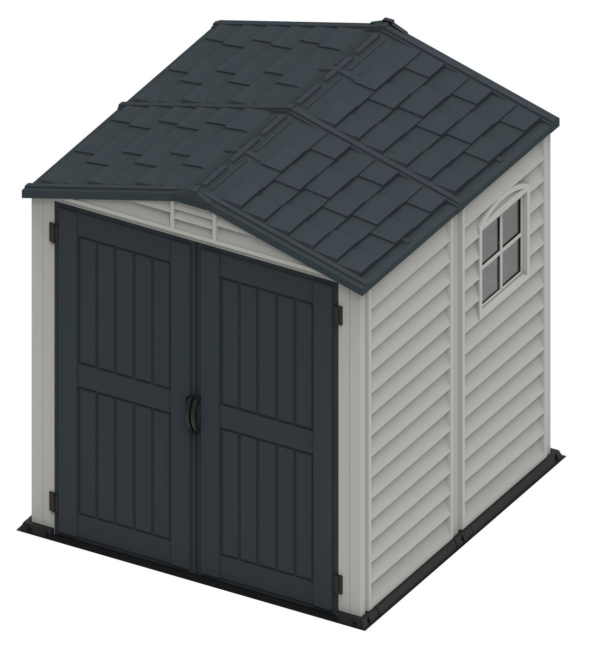 VCM Gerätehaus grau B/H/L: ca. 186x213x190 cm Gerätehaus mit Drehtür - grau (190,00/186,00/213,00cm) - VCM