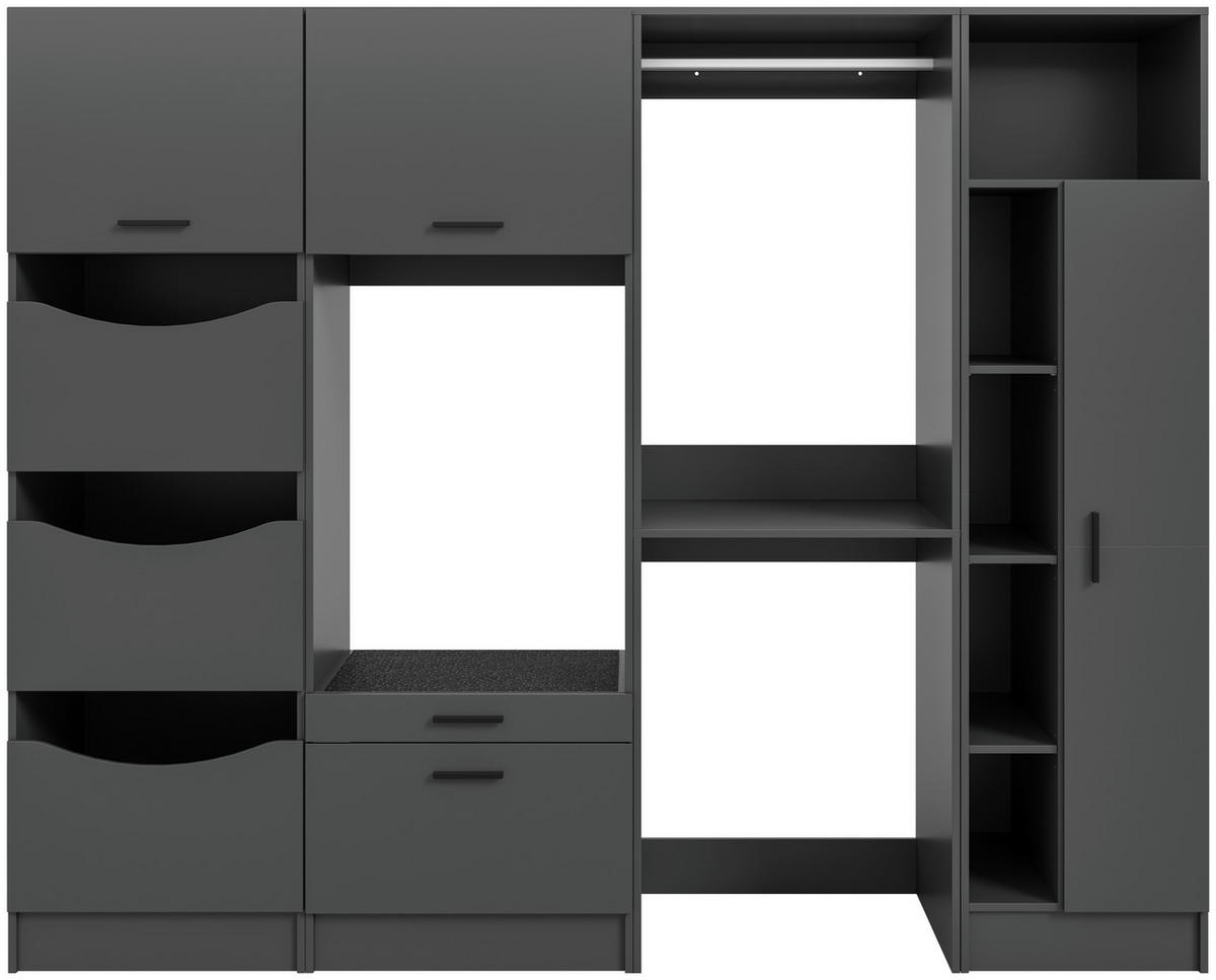Waschmaschinenumbauschrank Free anthrazit B/H/T: ca. 248x195x68 cm Free - anthrazit (248,00/195,00/68,00cm) - xonox.home