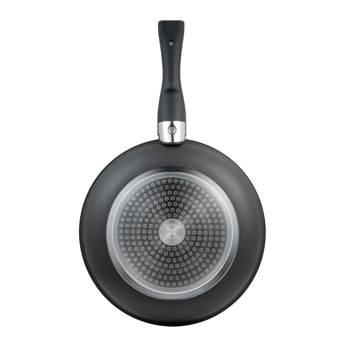 BERGNER Pfannenset CLICK & COOK silber Aluminium CLICK & COOK - schwarz/silber (38,50/35,50/5,60cm) - BERGNER