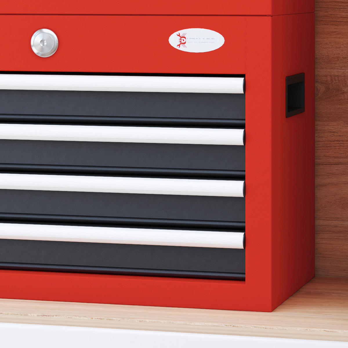 B/H/L: ca. 24,5x45x32,5 cm Werkzeugkasten - rot (32,50/24,50/45,00cm) - DURHAND