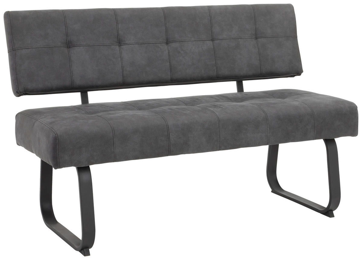 Essgruppe Luise I Eiche anthrazit Microfaser B/H/T: ca. 160x76x80 cm Luise I - Eiche/anthrazit (160,00/76,00/80,00cm) - Hela