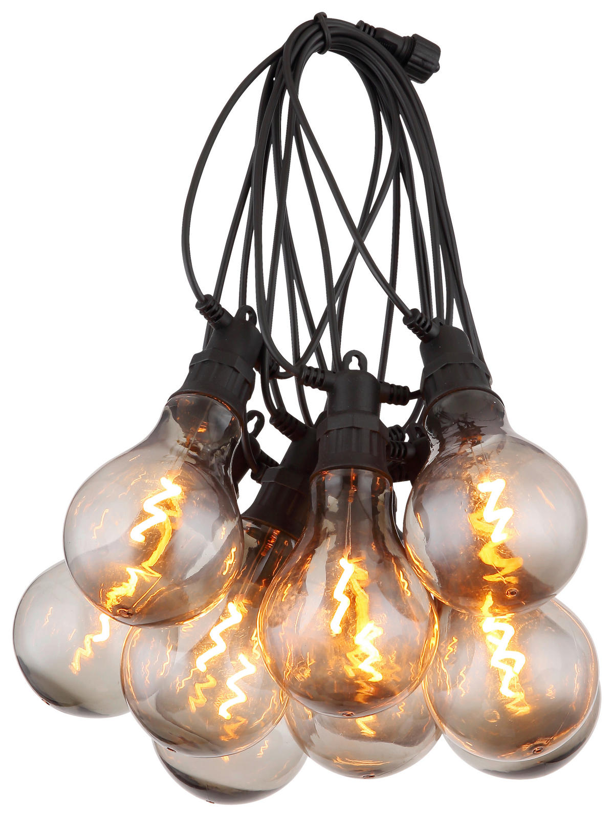 GLOBO LED-Lichterkette VERA Rauch B/H/T: ca. 8x12x750 cm VERA - Rauch/mattschwarz (8,00/12,00/750,00cm) - GLOBO