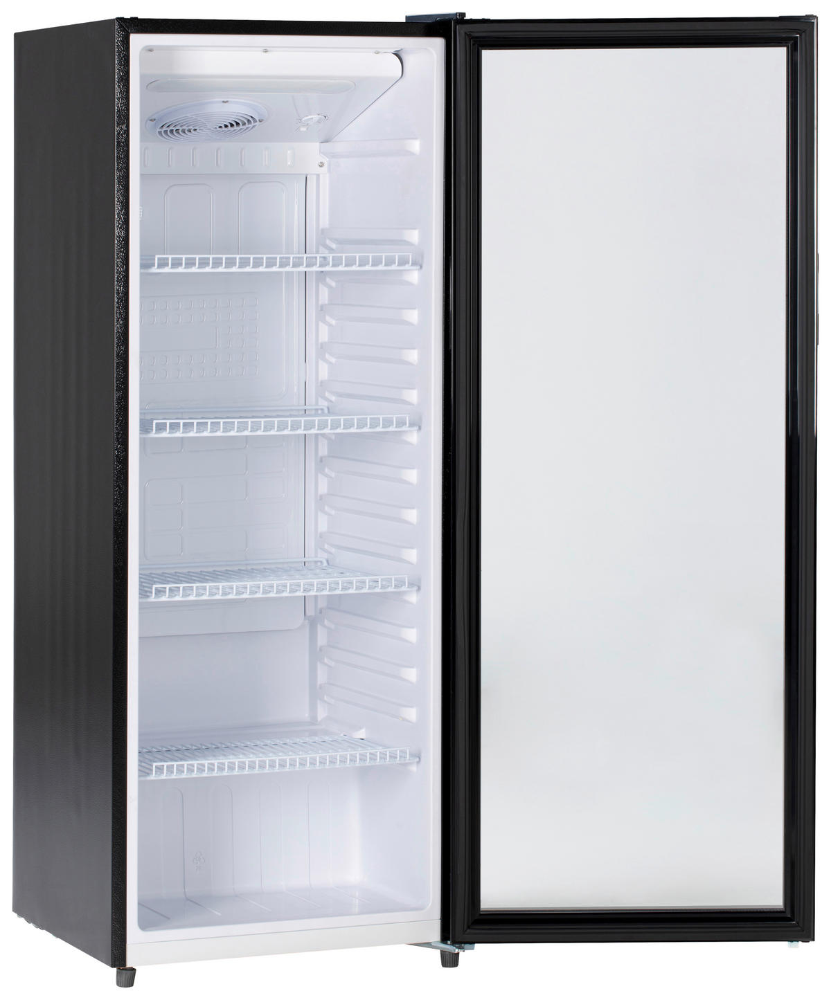 POCOline Glastürkühlschrank GTK144-235 DB schwarz B/H/T: ca. 54x144x55 cm Glastürkühlschrank GTK144-235 DB - schwarz (54,00/144,00/55,00cm) - POCOline