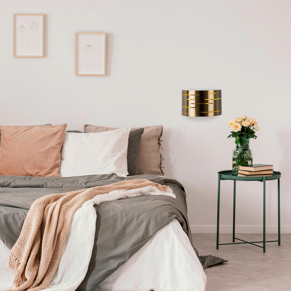 Opviq Wandleuchte Exquisite bronze Metall B/H/T/L: ca. 10x22x10x30 cm E27 1 Brennstellen Exquisite - bronze (30,00/10,00/22,00cm) - Opviq