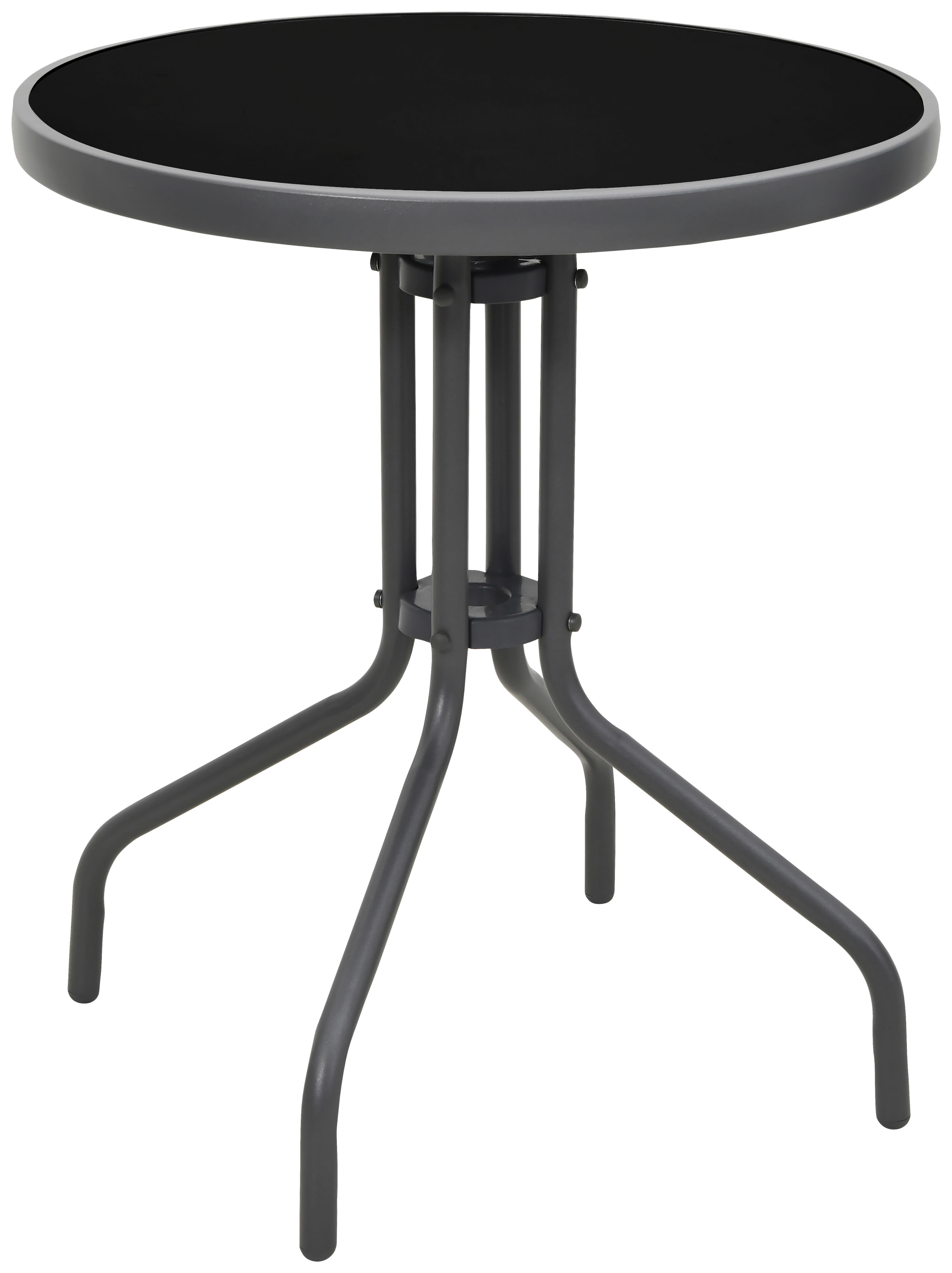 Thumbnail - POCOline Gartentisch grau Stahl H/D: ca. 70x60 cm