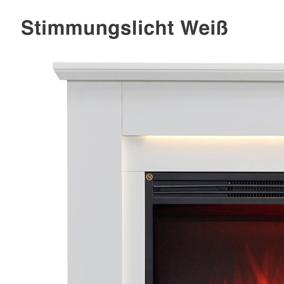 Balderia Elektrischer Kamin Elektrischer-Kamin Pandora weiß B/H/T: ca. 89x88,3x25 cm Elek.-Kamin Pandora EF374A-MT374B-W - weiß (89,00/88,30/25,00cm) - BALDERIA