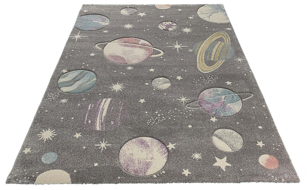 Merinos Teppich Pastel Kids grau B/L: ca. 80x150 cm Pastel Kids - grau (80,00/150,00cm) - Merinos